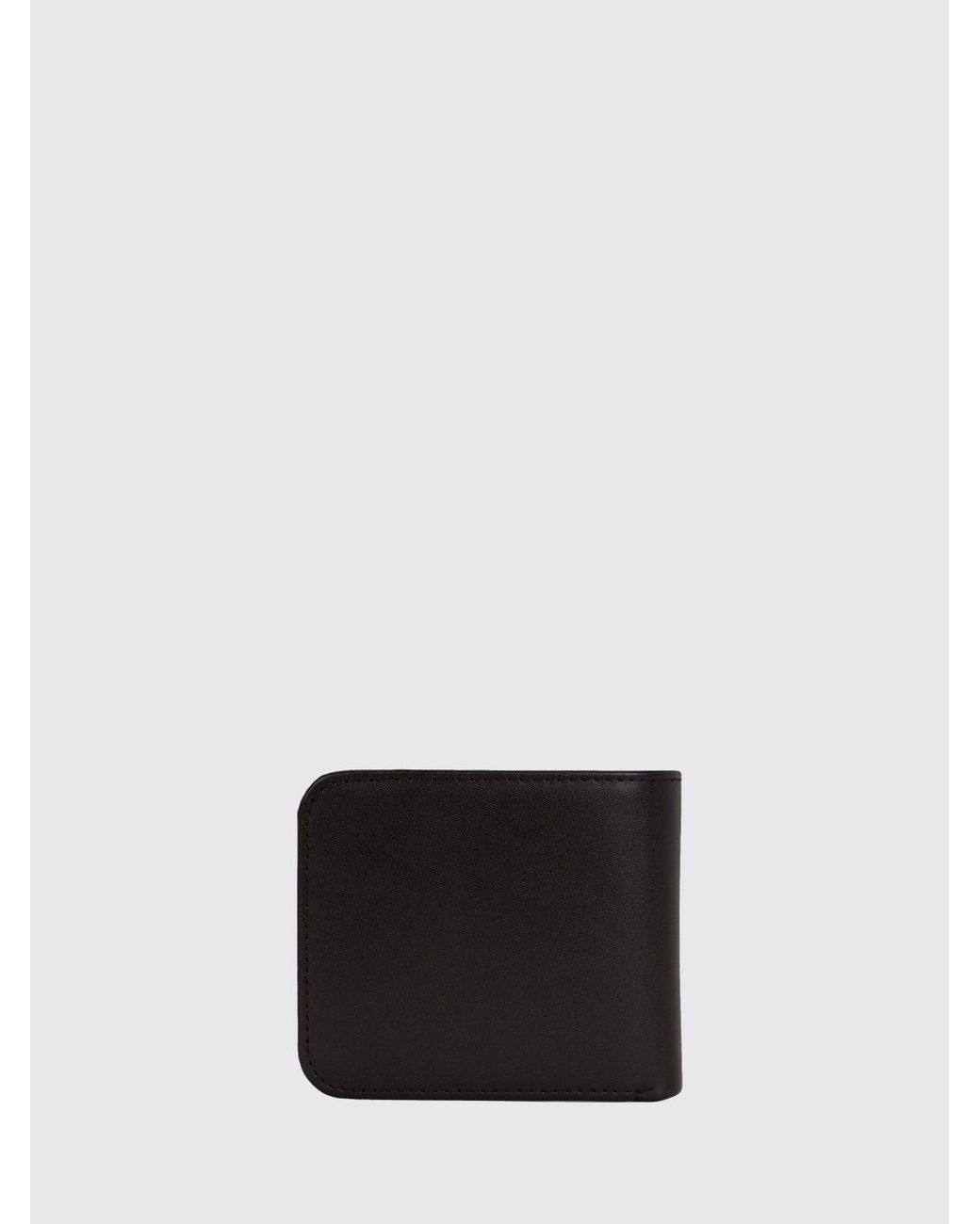 Fred Perry White Leather Bifold Wallet With Contrast Front Logo for men