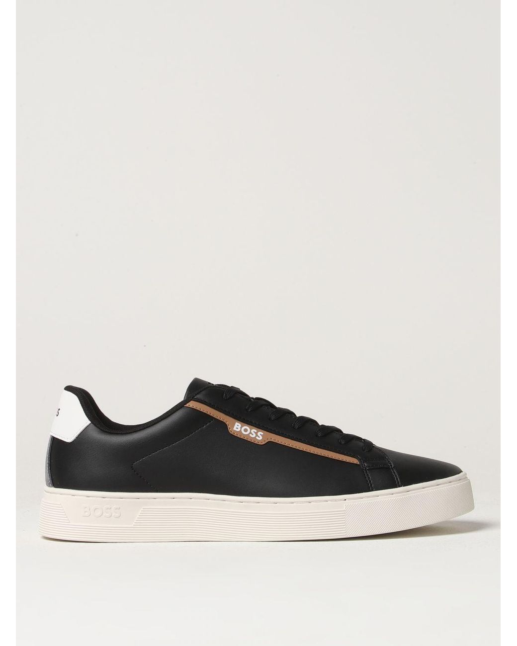 Hugo boss mens black trainers cheap