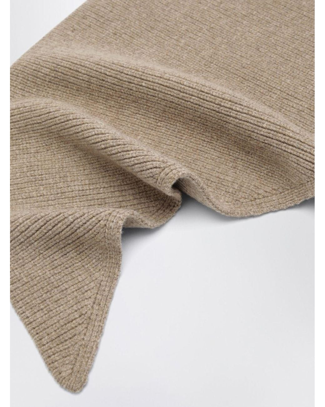 Studio Nicholson White Triangular Ribbed Scarf for men