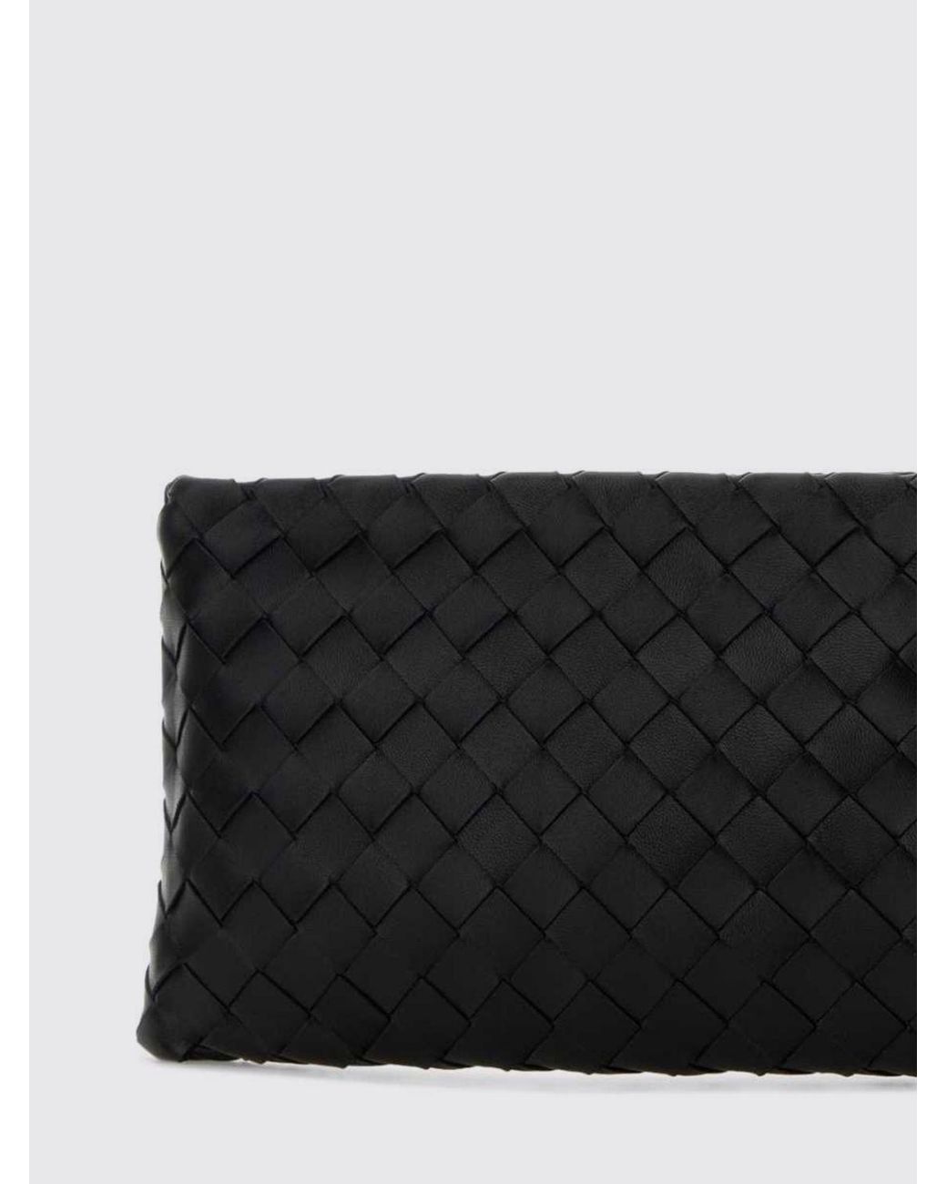 Bottega Veneta Black Intrecciato Leather Pouch