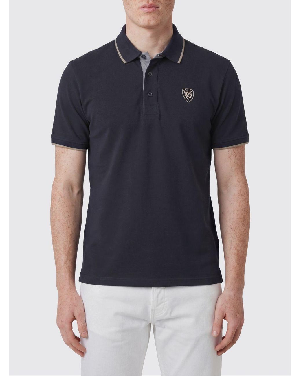 Polo di Blauer in Blue da Uomo
