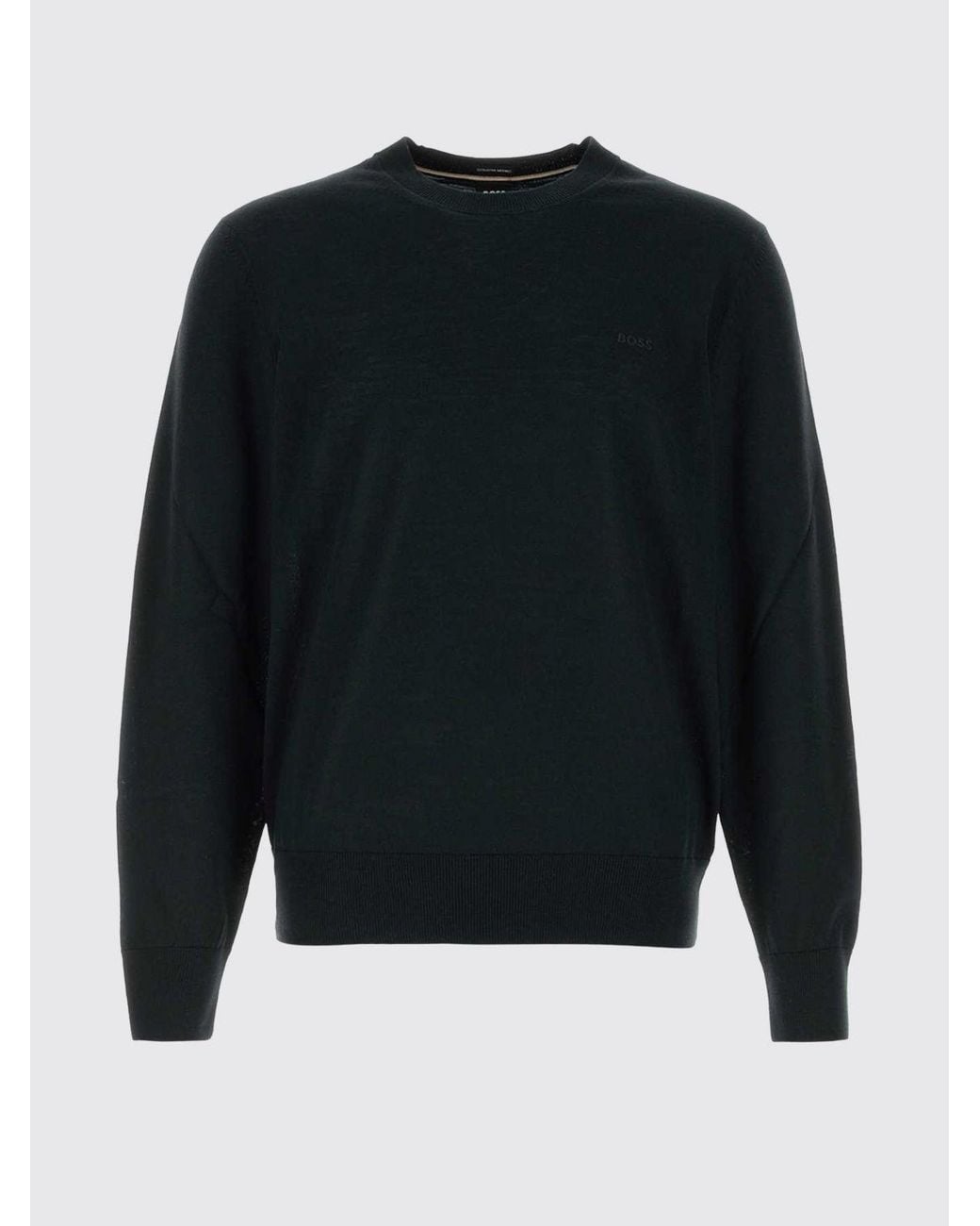 Boss Blue Crew-Neck Jumper for men