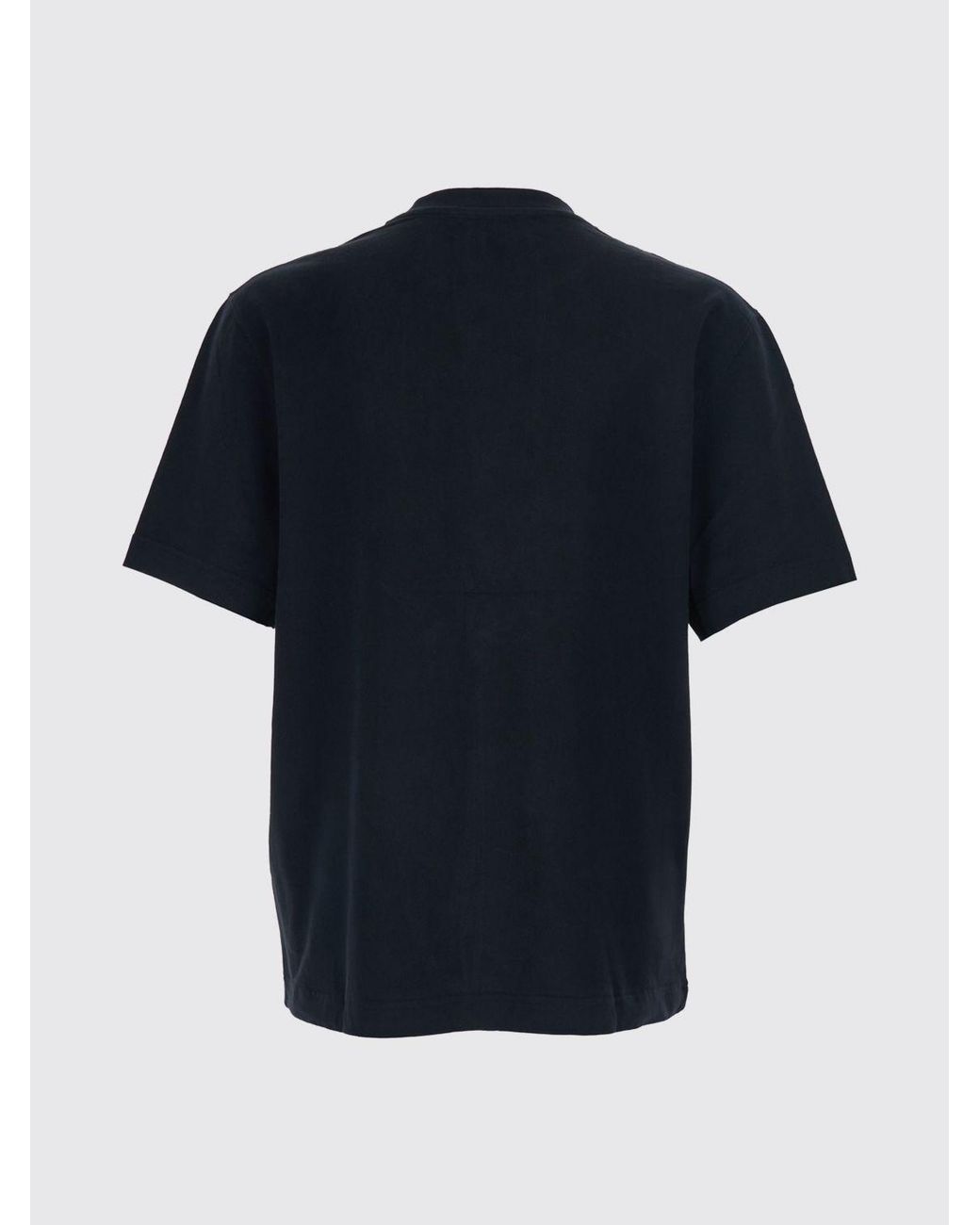 Jacquemus Blue Contrast Appliqué Logo Cotton Crew-Neck T-Shirt for men