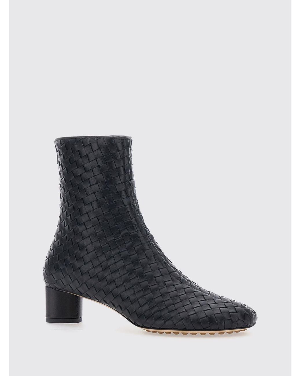 Bottega Veneta Black Flat Ankle Boot