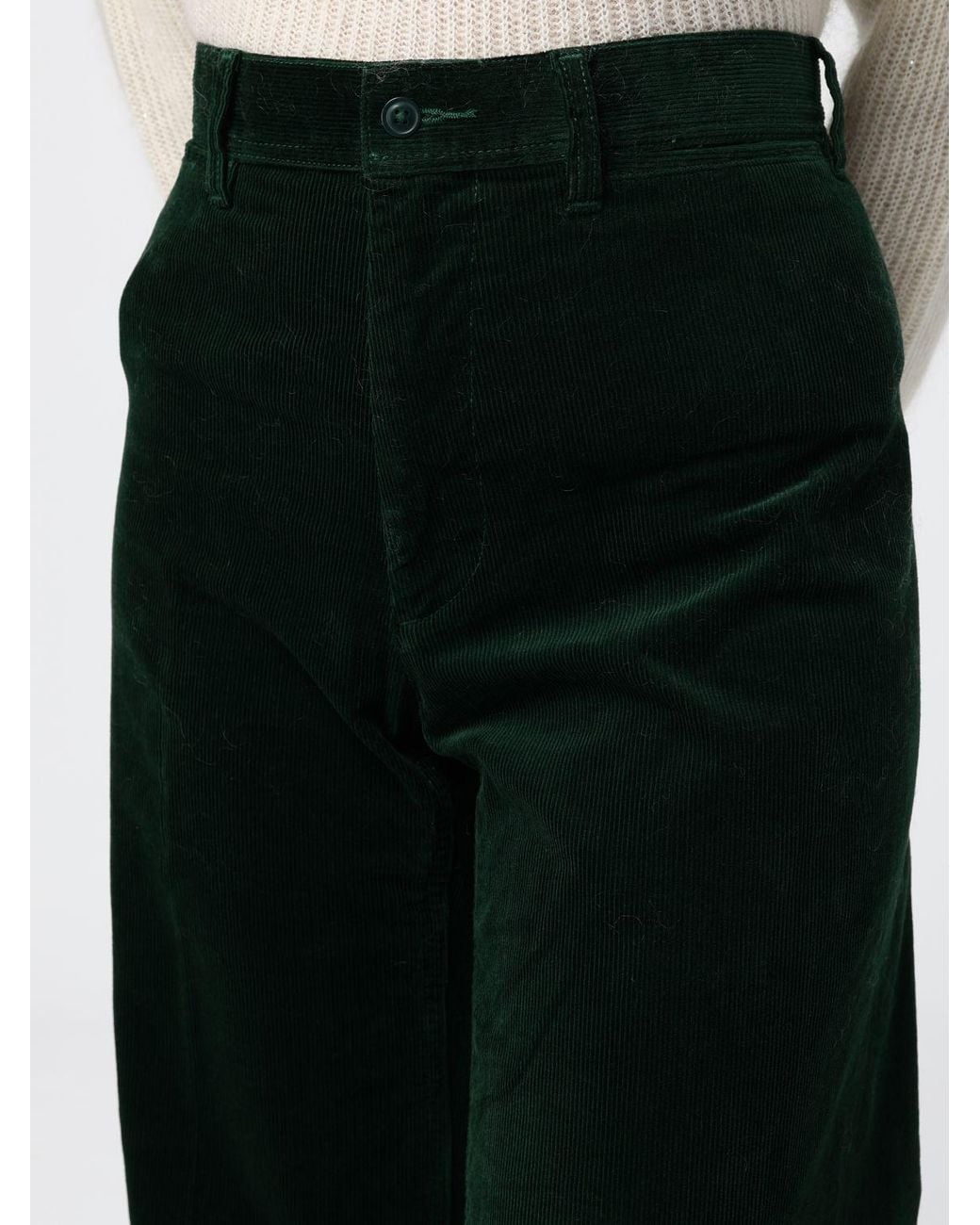 Polo Ralph Lauren Black High-Waisted Corduroy Flare Trousers