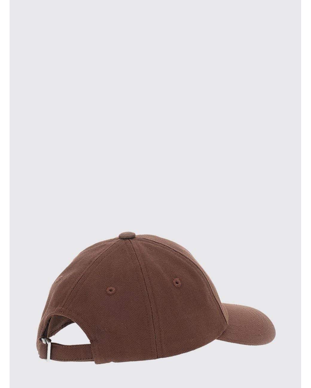 Jacquemus Brown Contrast Logo Cotton Baseball Cap for men