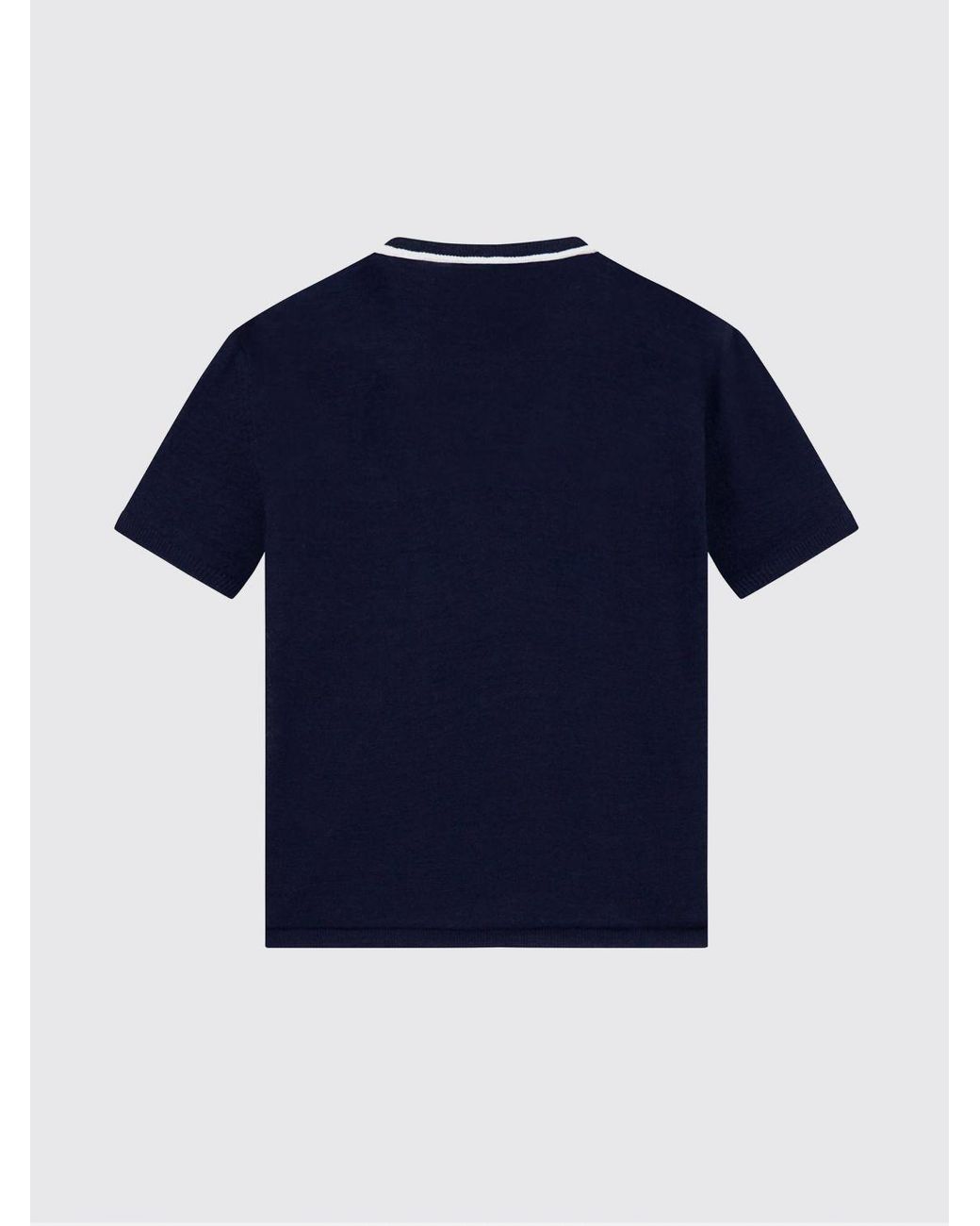 Giorgio Armani Rundhals Pullover Aus Leinen Und Seide in Blue für Herren