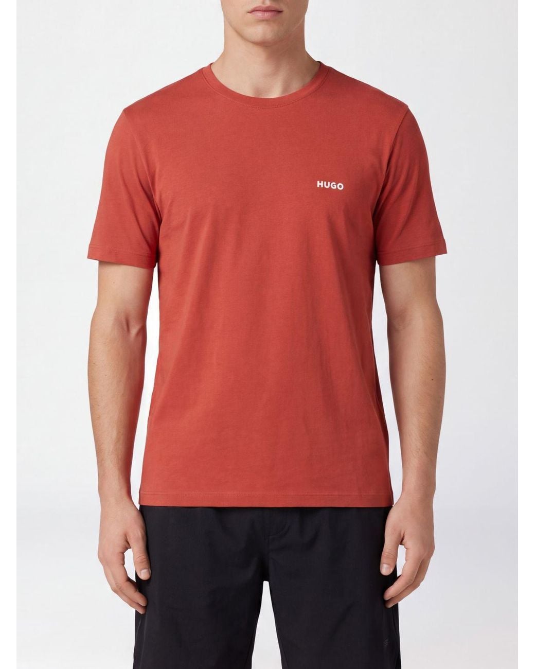 HUGO Red Set Of 3 Cotton T-Shirts With Contrast Logo for men