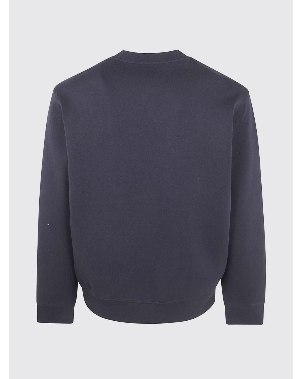 Emporio Armani Blue Crew Neck Sweatshirt With Logo for men