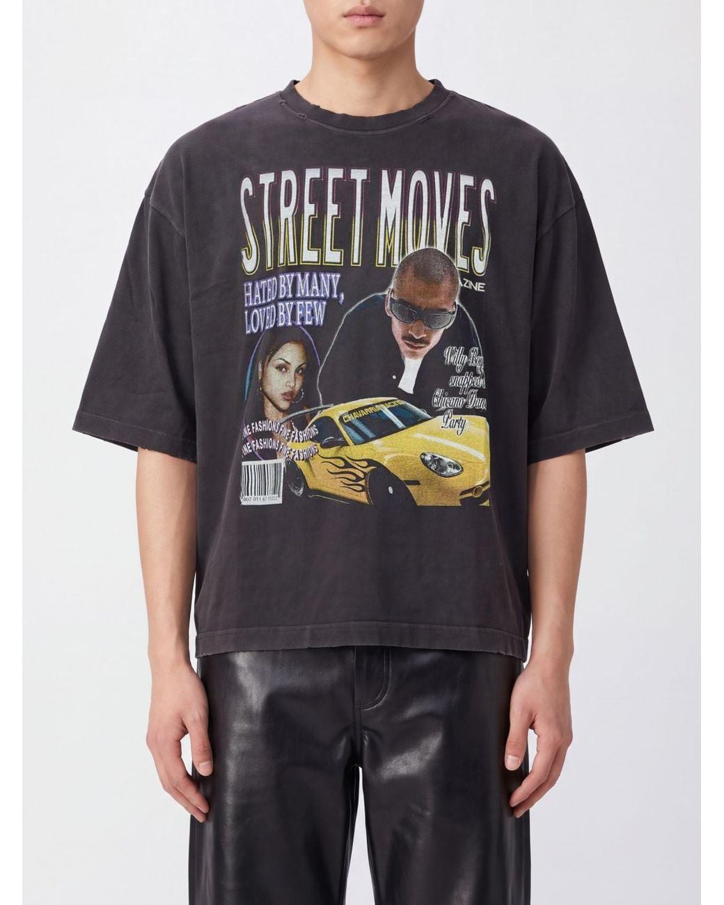 Willy Chavarria Black Street Moves Buffalo Relaxed-Fit Cotton T-Shirt With Graphic Print for men