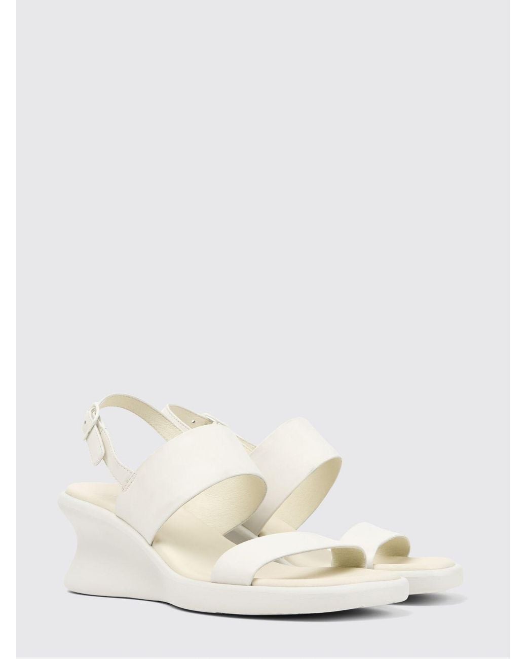 Camper White Louise Leather Sandal