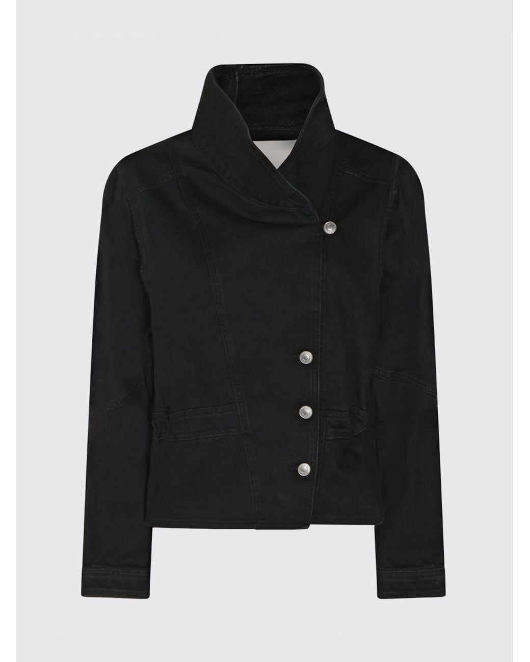 Isabel Marant Blue Double-Breasted Cropped Jacket