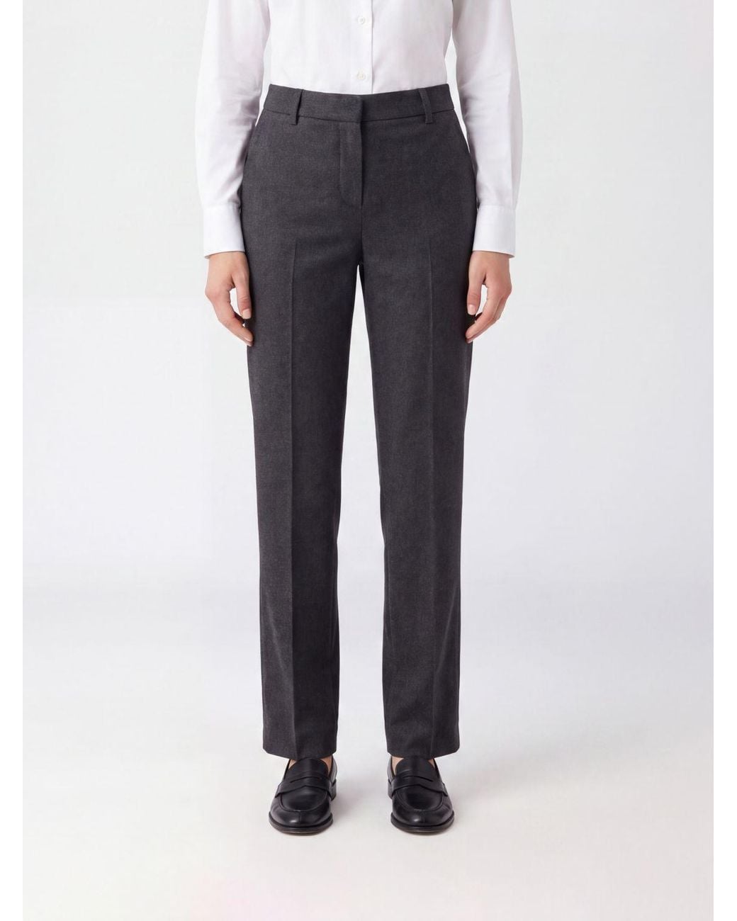 PT Torino Blue Mid-Rise Skinny Tailored Trousers