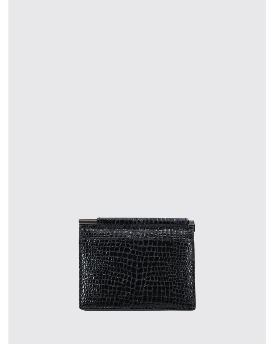 Tom Ford White Crocodile-Effect Leather Bifold Wallet With Money Clip for men