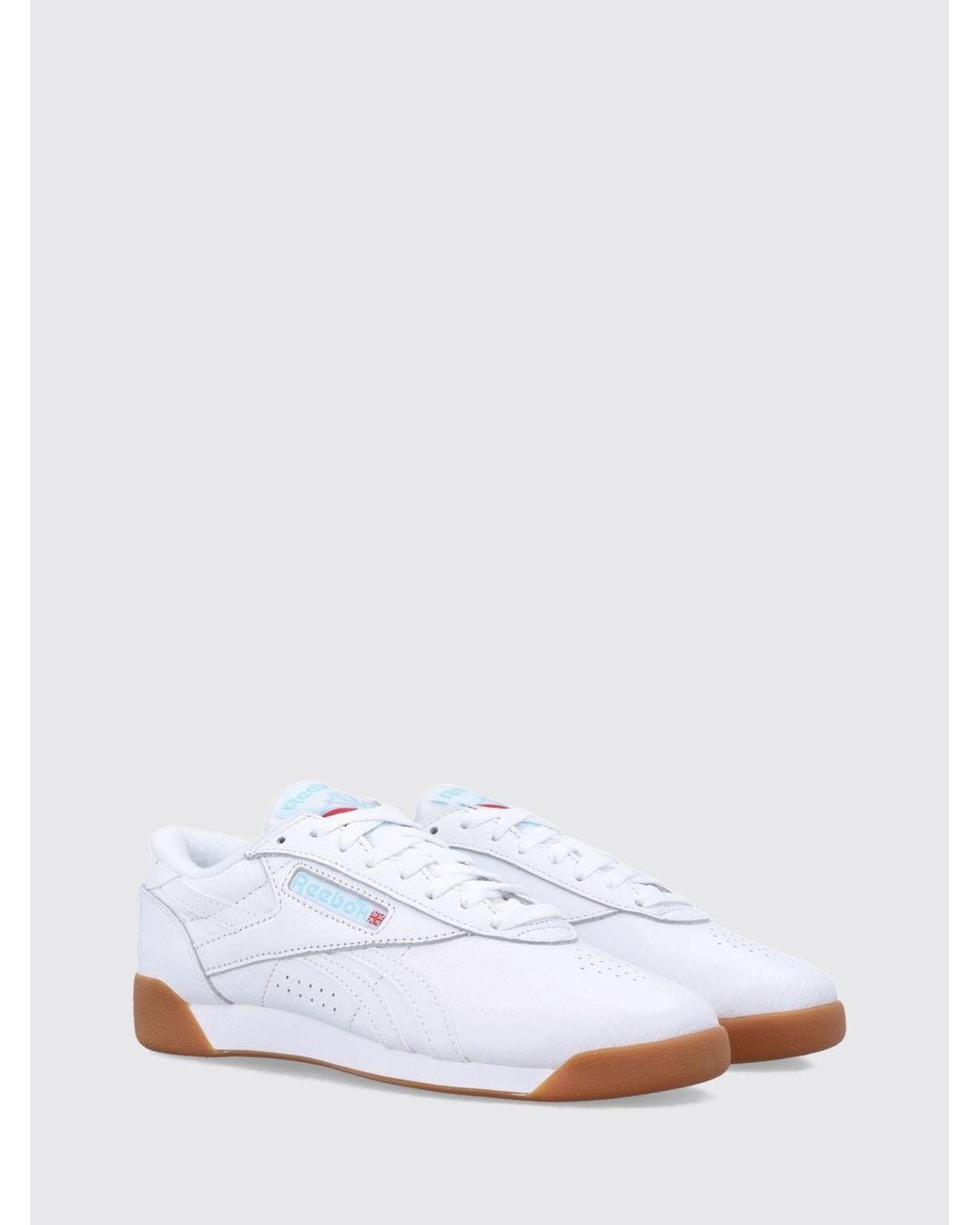 Reebok White Freestyle Low Leather Sneakers