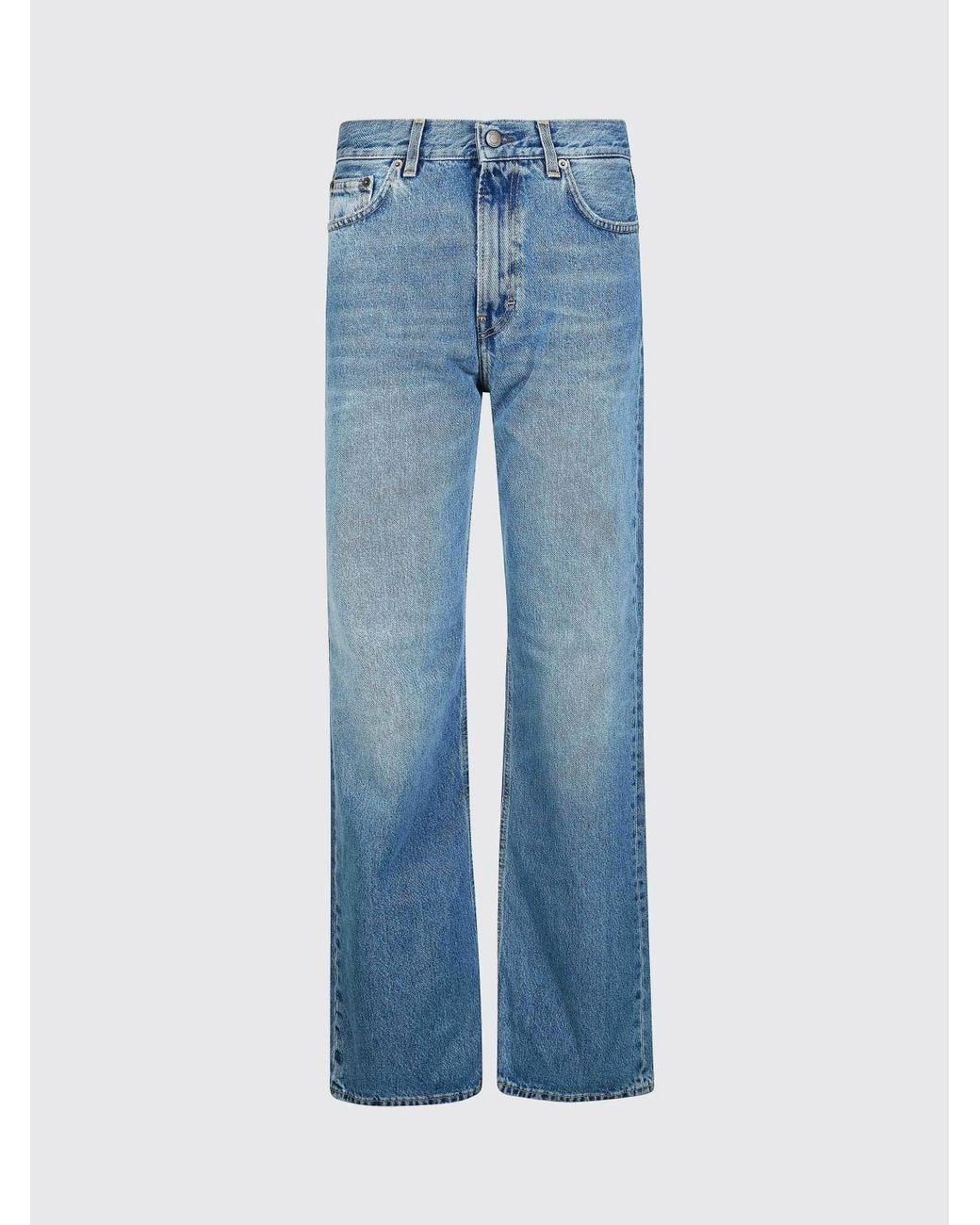 Jeans Korea Nordic De Denim De Algodón Haikure de color Blue
