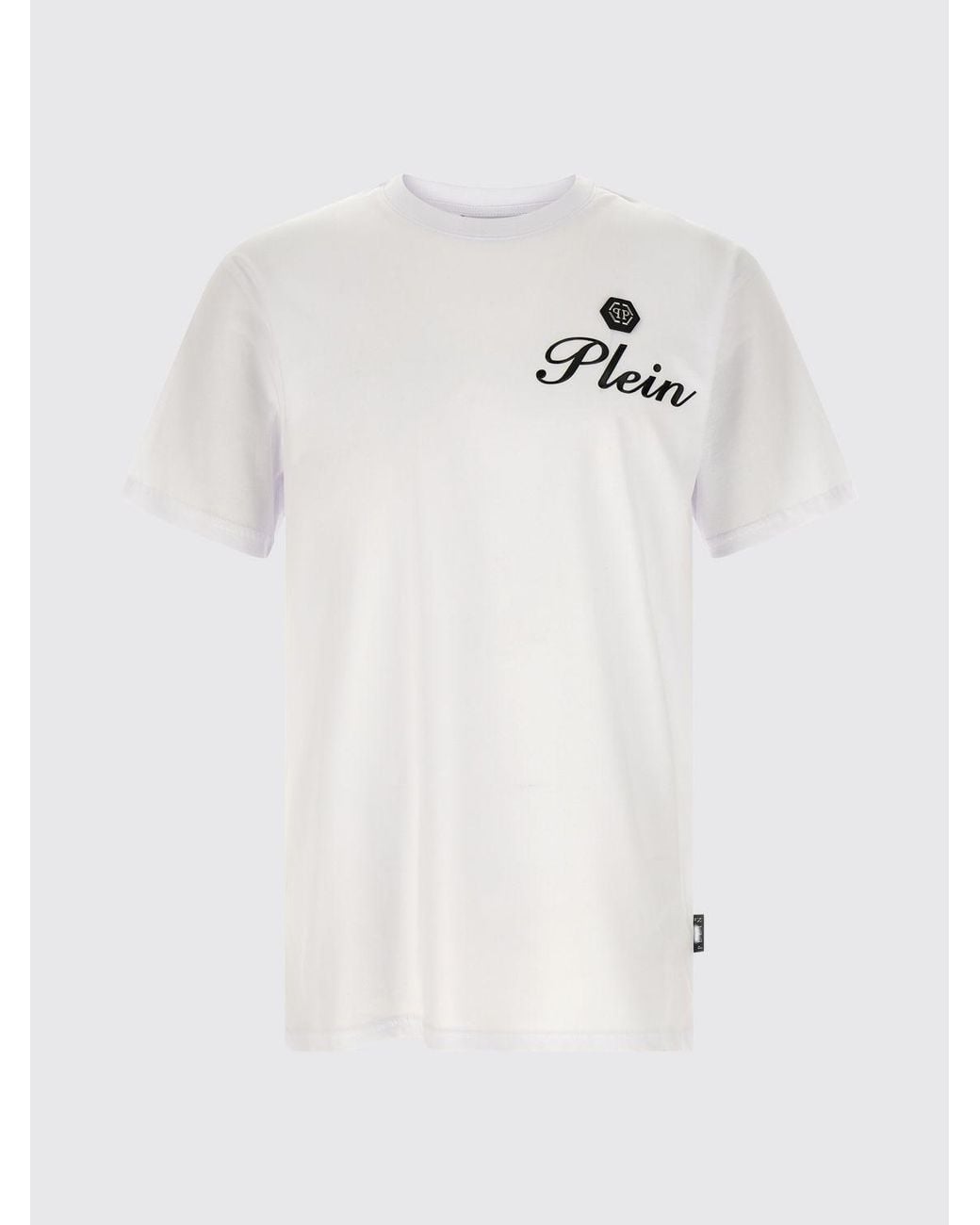 Philipp Plein White Cotton T-Shirt With Logo for men