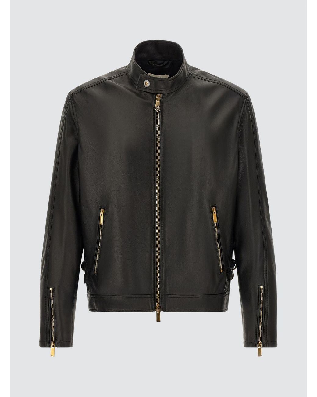 Giacca Biker di Versace in Black da Uomo