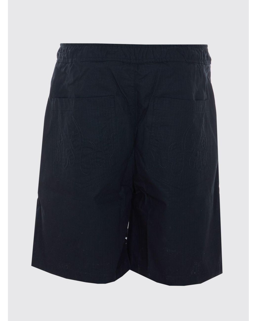 Vision Of Super Blue Cotton Chino Shorts With Elasticated Waist for men