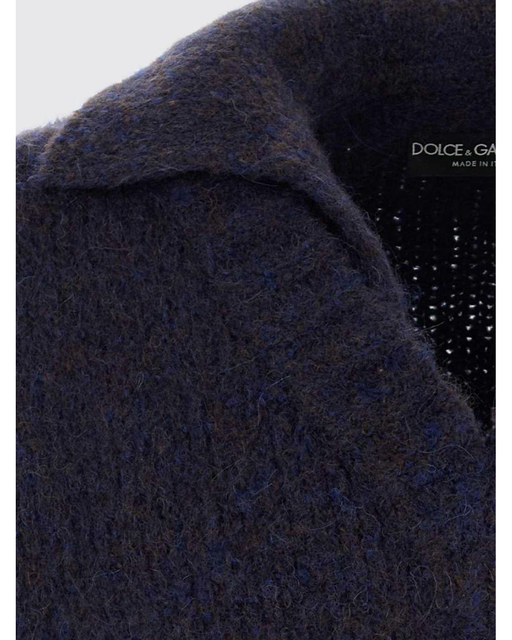 Dolce & Gabbana Blue Dolce &Amp Gabbana V-Neck Long-Sleeved Jumper for men
