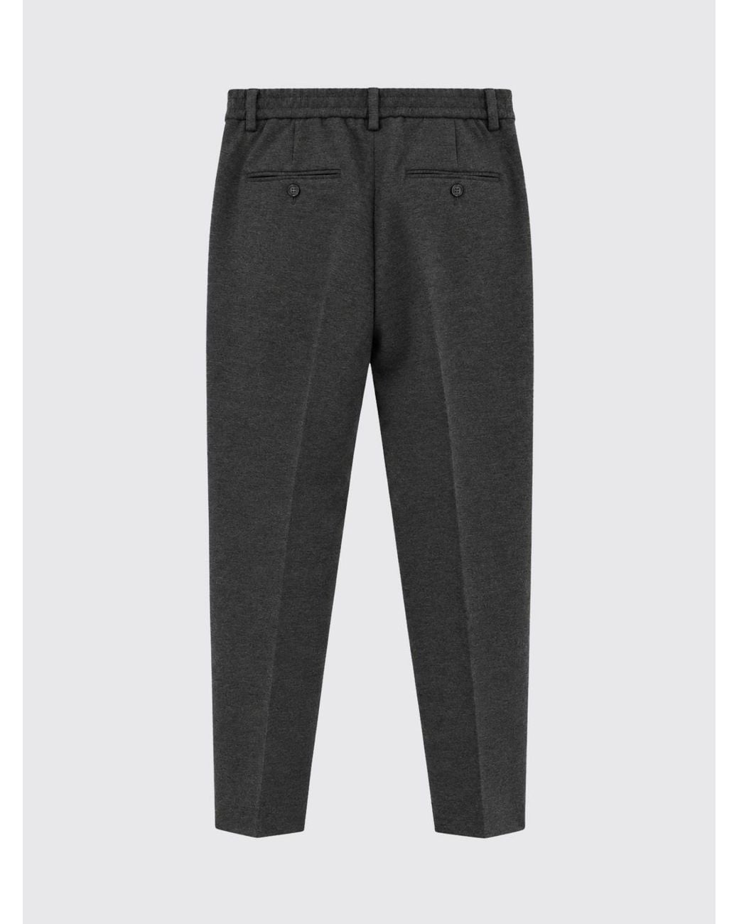 Seventy Blue Straight Fit Wool Blend Chino Trousers With Pleats for men