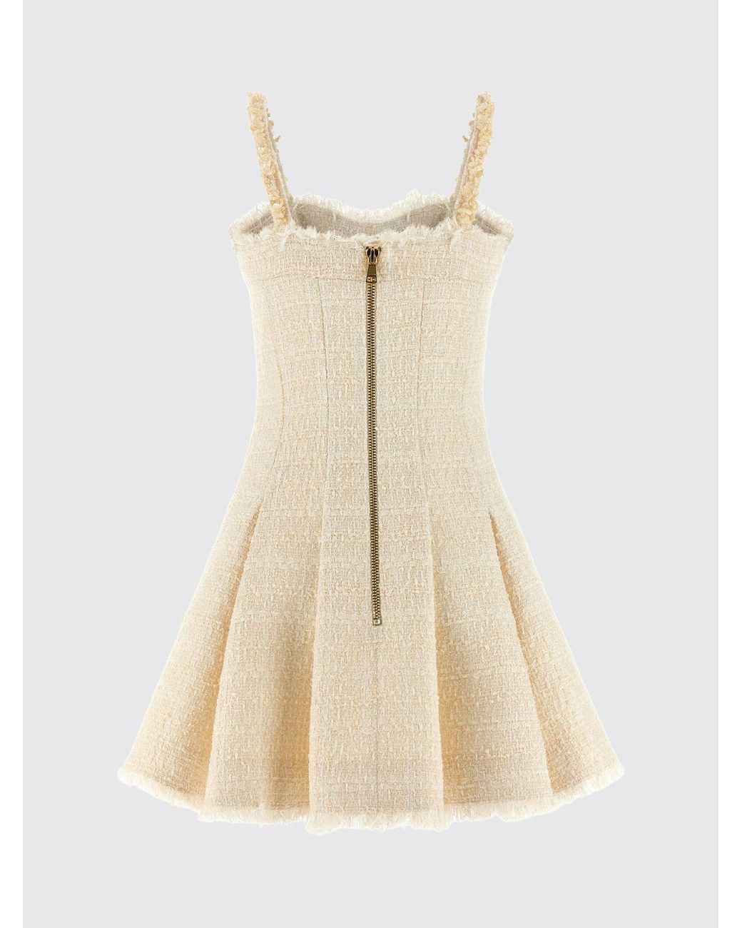 Balmain Natural Tweed Mini Dress