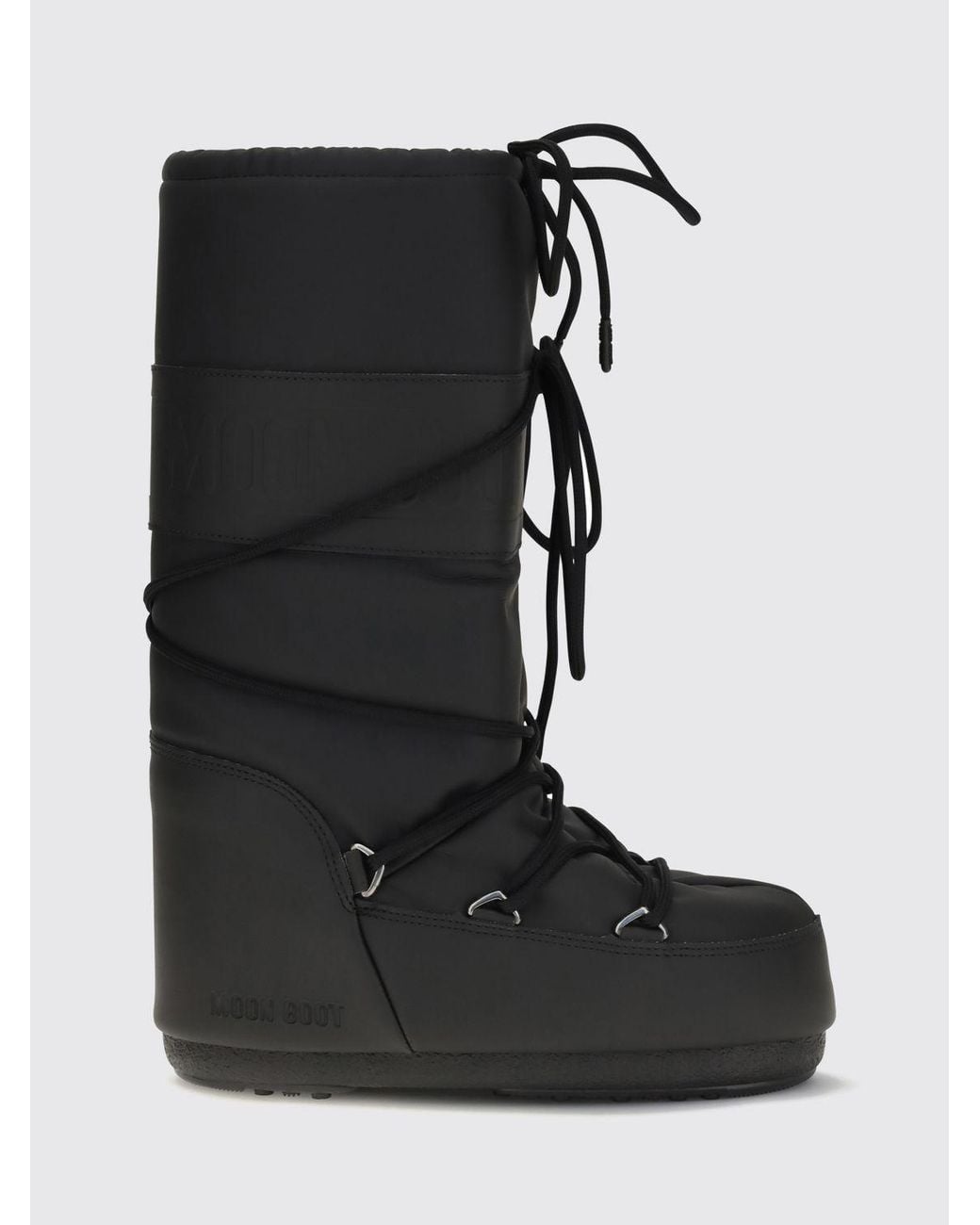 Moon Boot Black Icon Nylon Snow Boots With Adjustable Straps