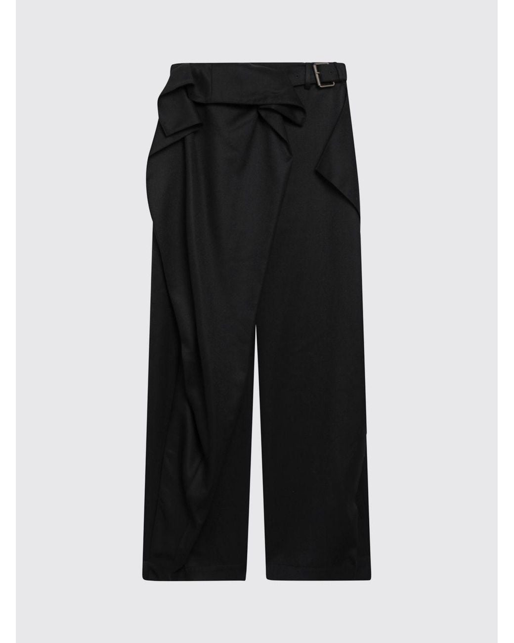 J.W. Anderson Black High-Waisted Wool Wide-Leg Tailored Trousers