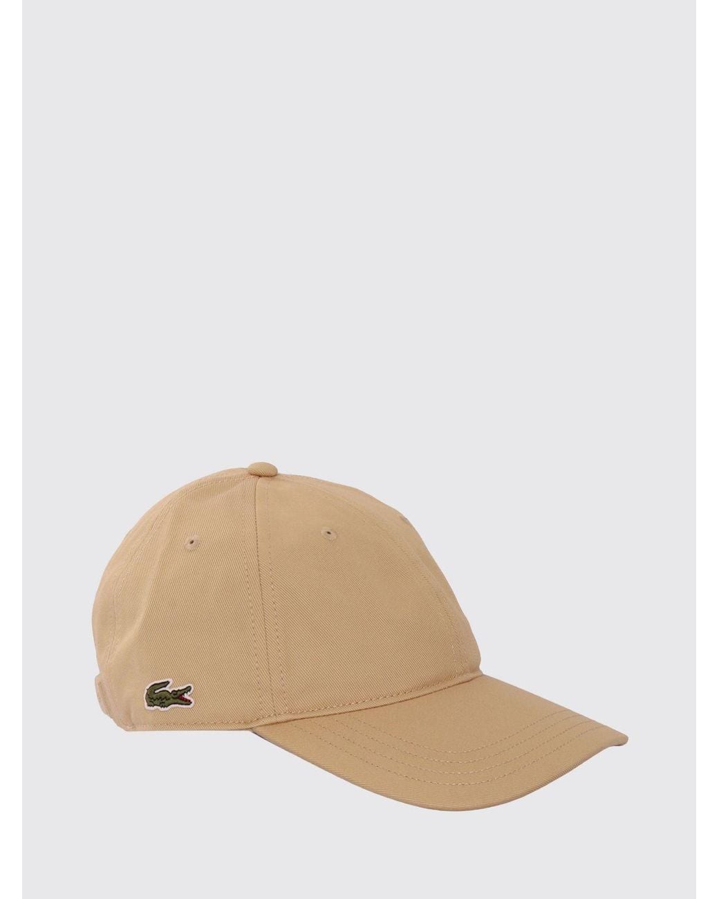 Lacoste Natural Cotton Twill Hat for men