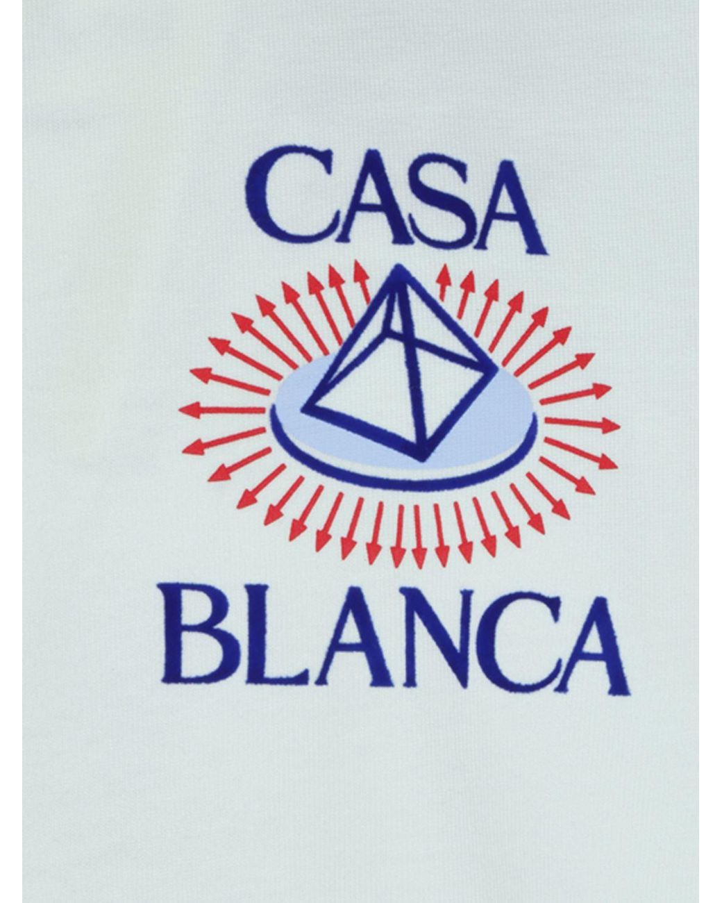 Casablanca Blue Graphic And Logo Print Cotton Crewneck T-Shirt for men