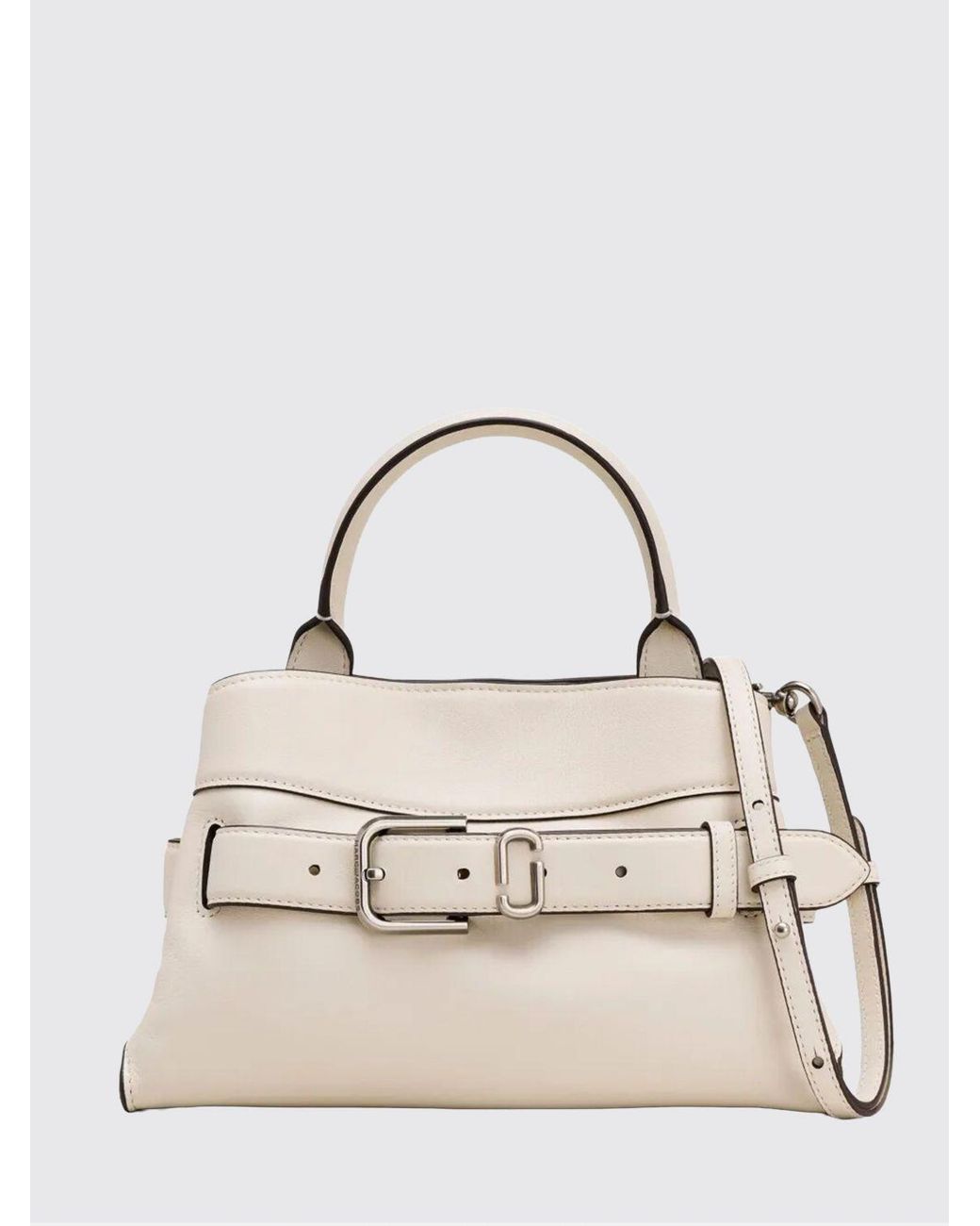 Marc Jacobs Natural The Small Tote Bag Leather Handbag With Double J Logo