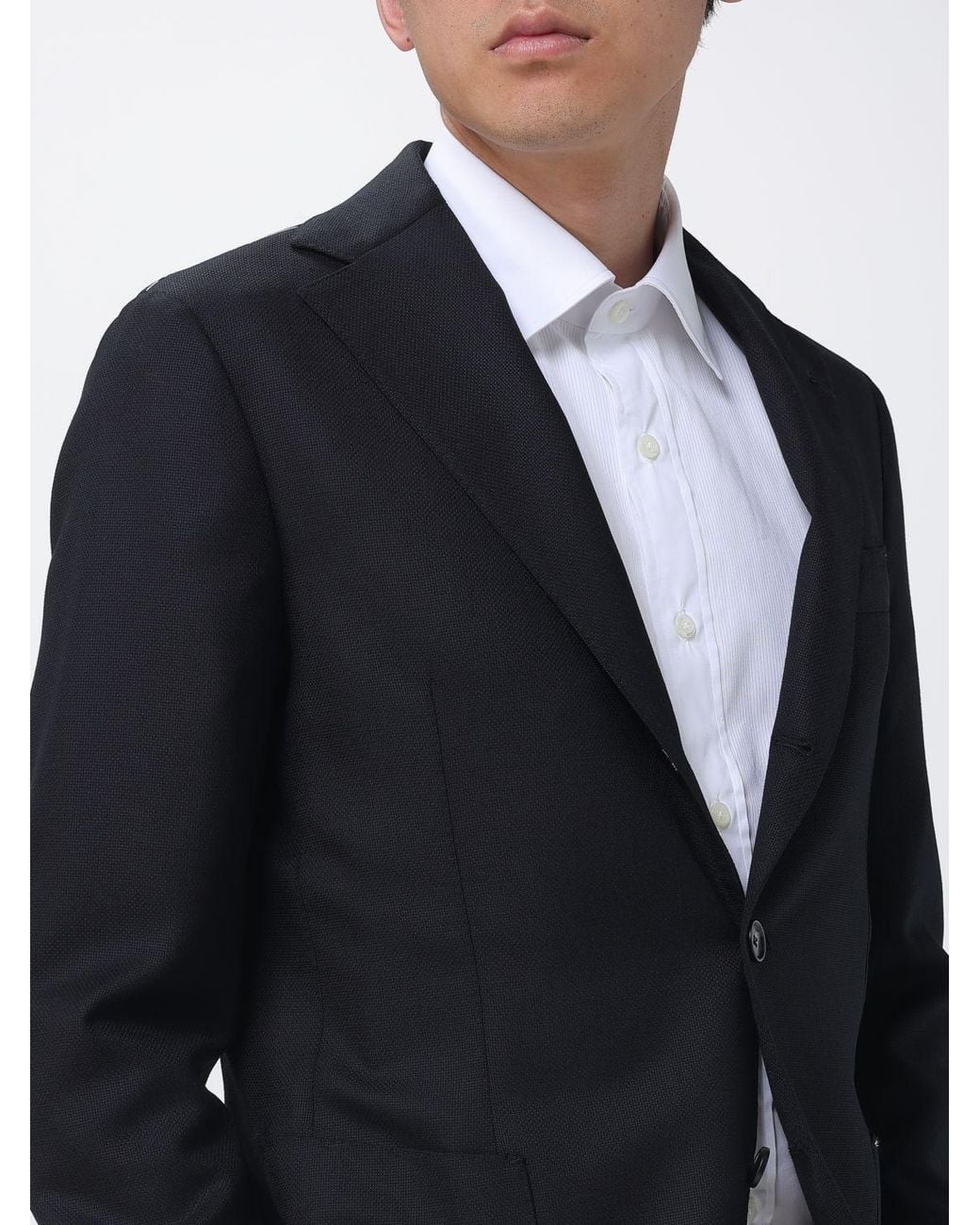 Luigi Borrelli Napoli Blue Single Breasted Blazer for men