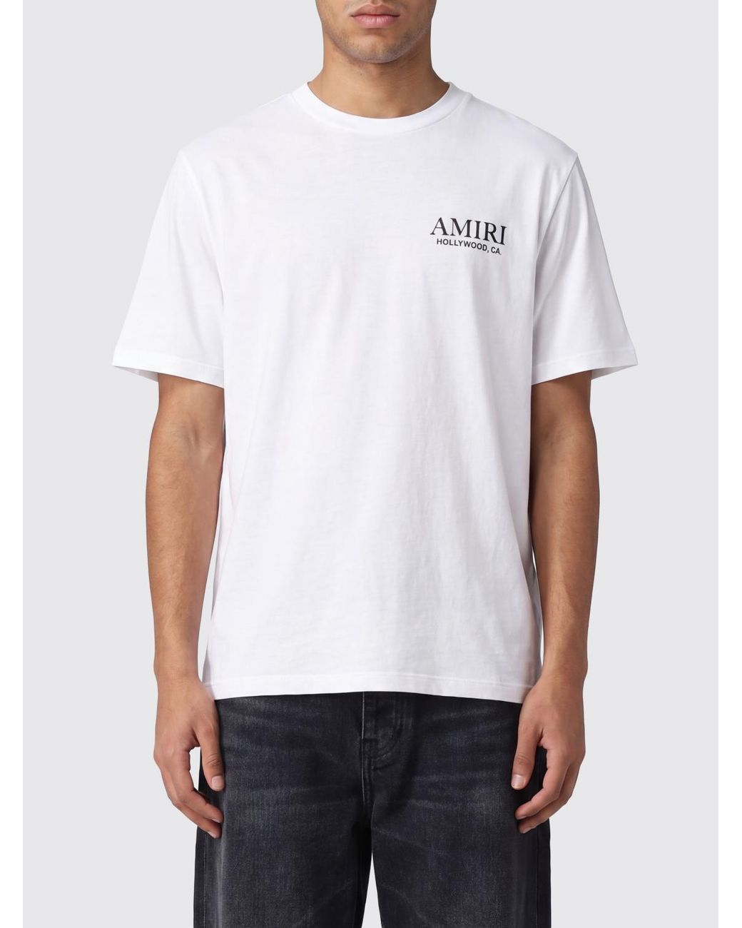 Amiri White Graphic And Logo Print Cotton T-Shirt for men