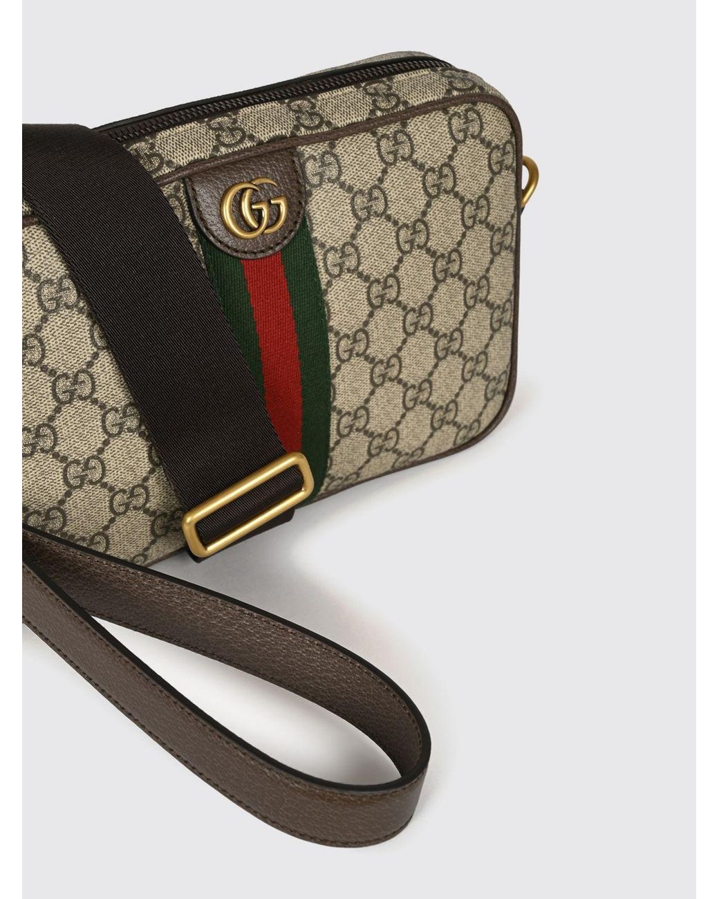 Gucci Natural Ophidia Gg Supreme Fabric Pouch With Web Stripe for men