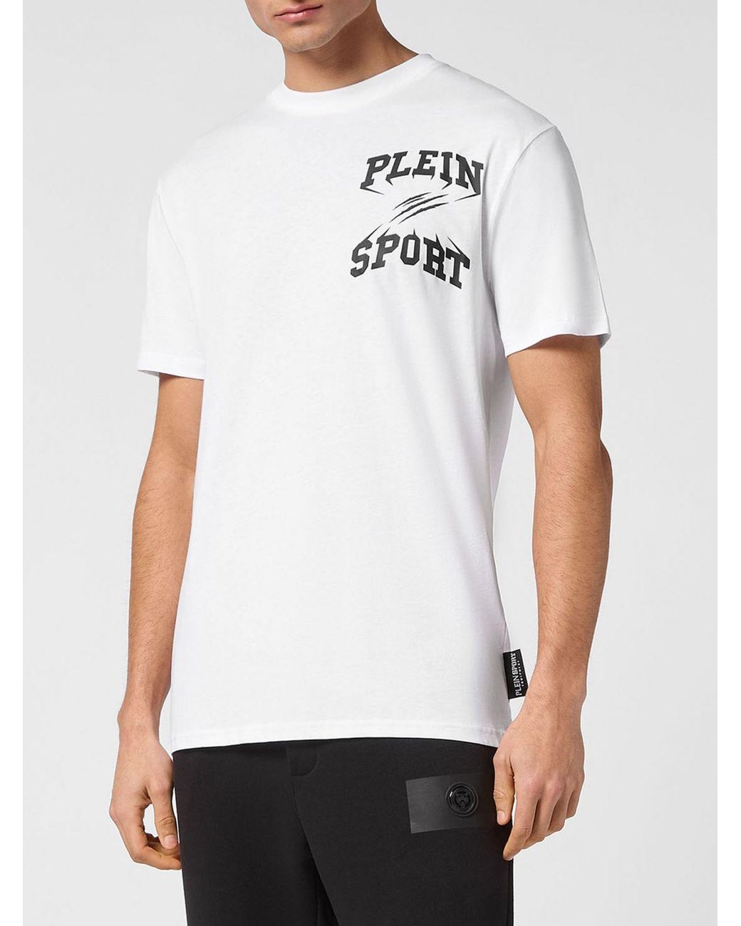 Philipp Plein White Cotton Jersey T-Shirt With Crew Neck And Back Logo for men