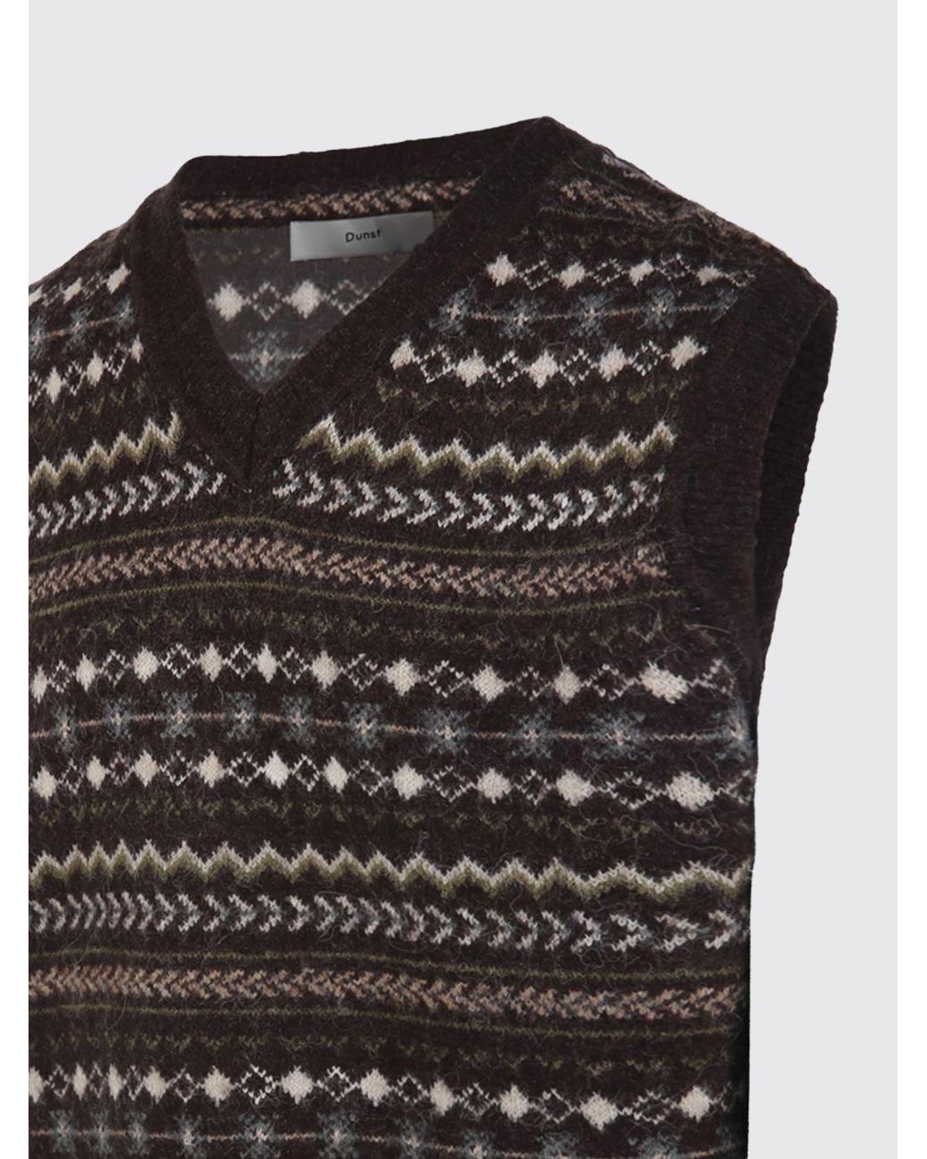 DUNST Black Jacquard Knit Waistcoat