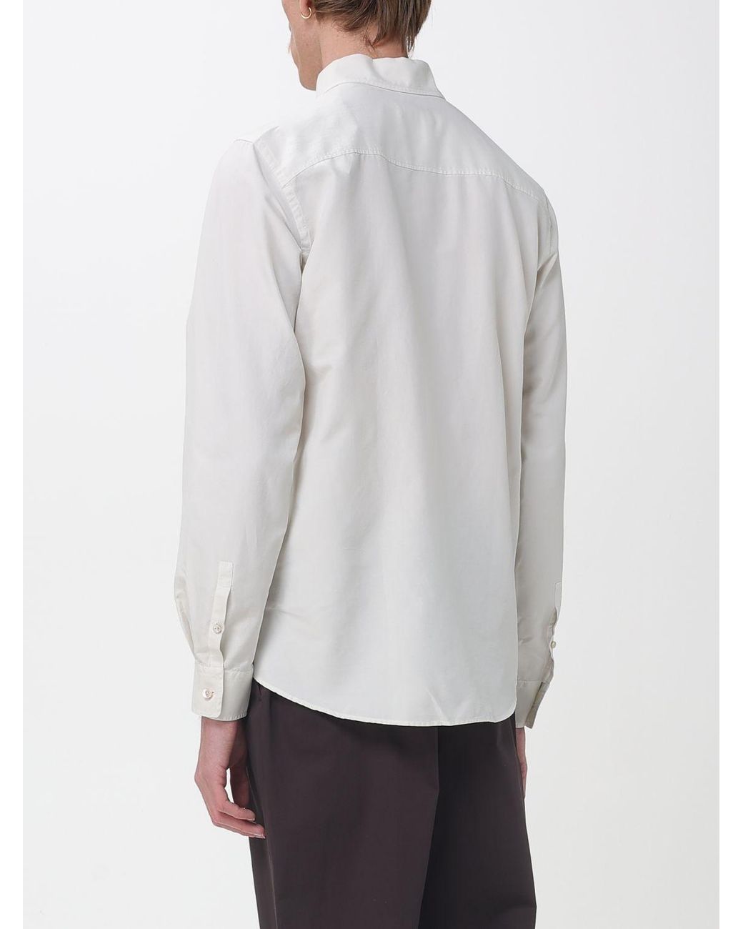 Agnona White Classic Cotton And Silk Blend Shirt for men