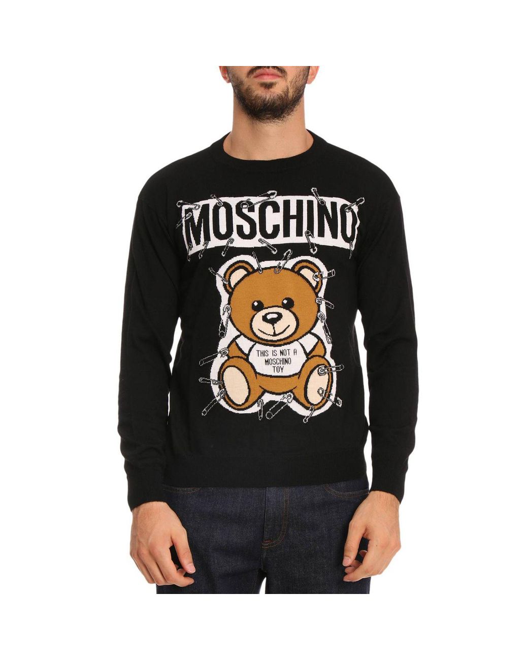 moschino jumper mens black
