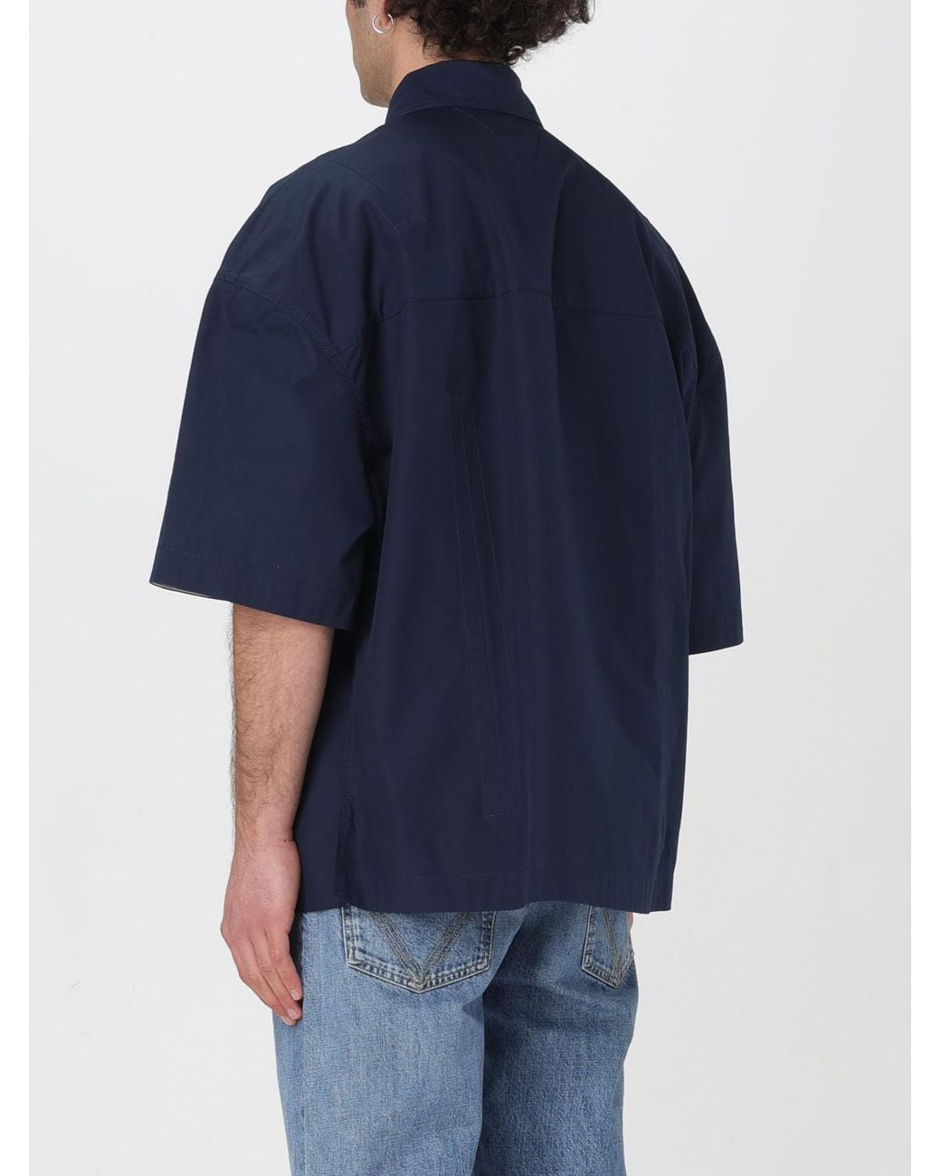 Bottega Veneta Blue Compact Cotton Shirt for men
