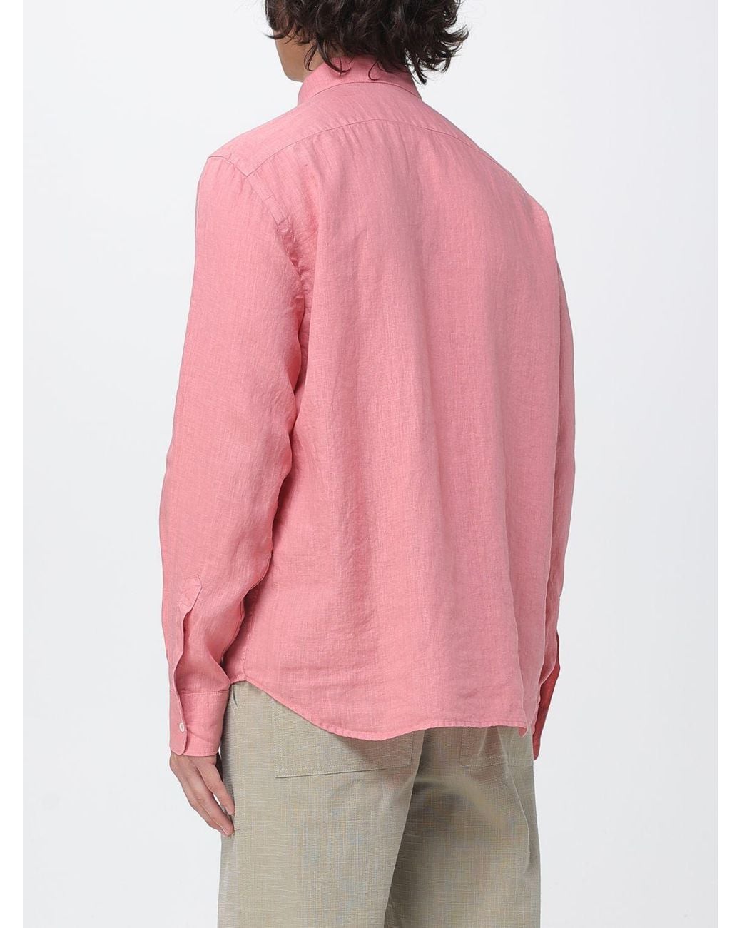 Aspesi Pink Linen Shirt for men