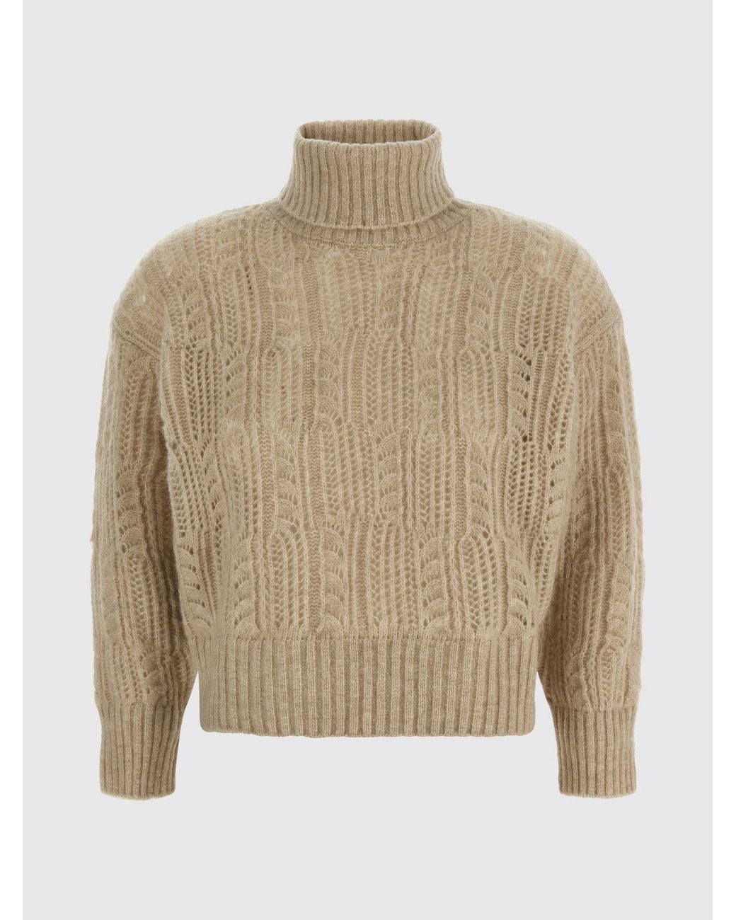 Agnona Natural Long-Sleeved Turtleneck Jumper