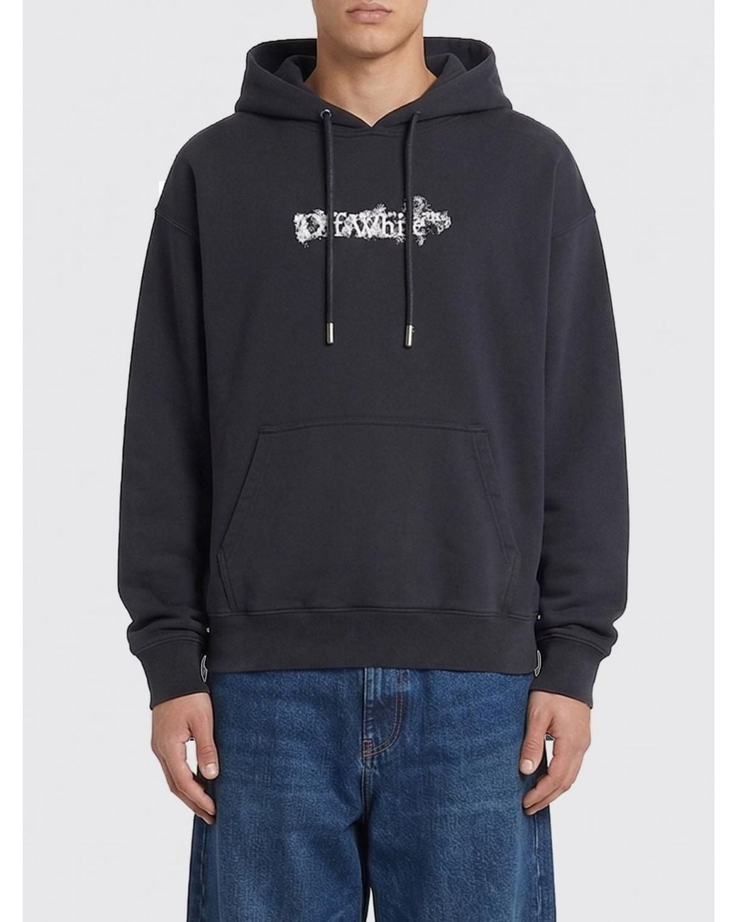 Off-White c/o Virgil Abloh Blue Cotton Hoodie for men