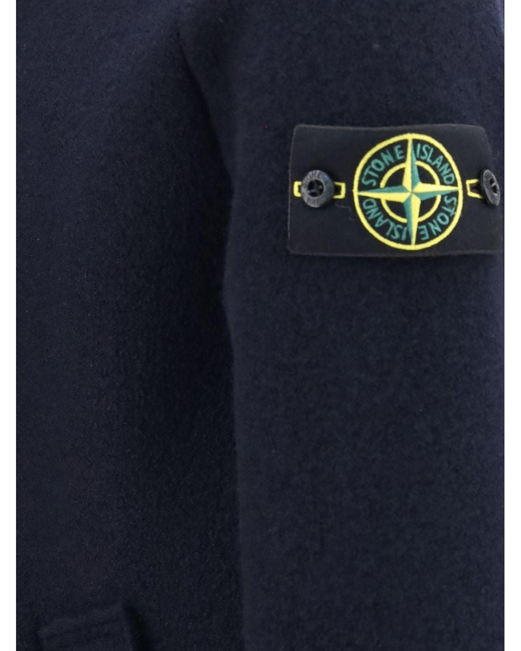 Stone Island Blue Single-Breasted Short Coat for men