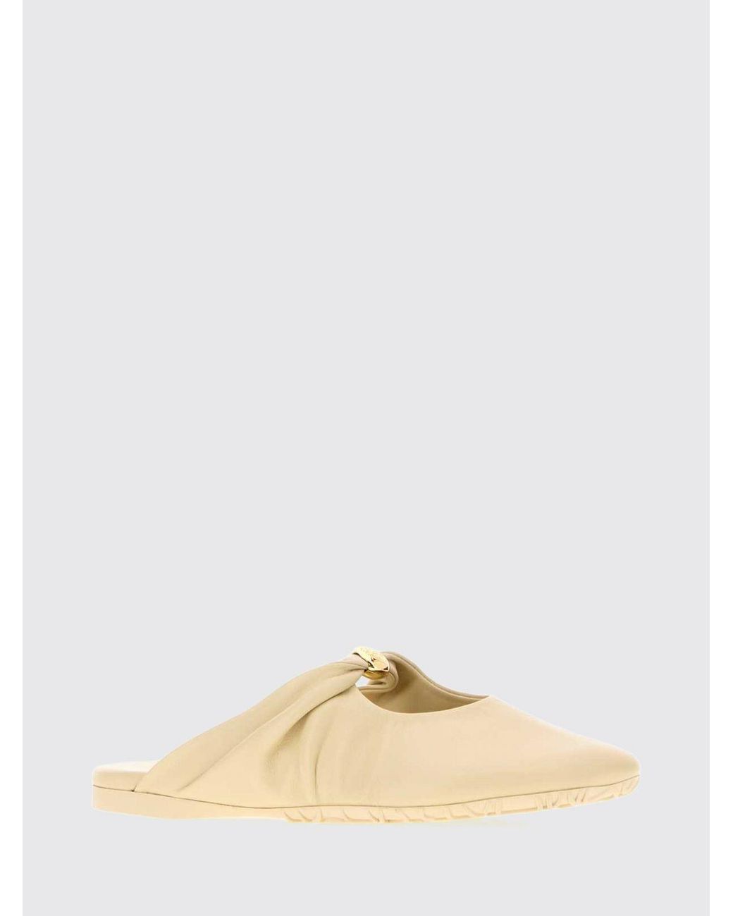 Loewe Natural Pebble Draped Nappa Leather Mules