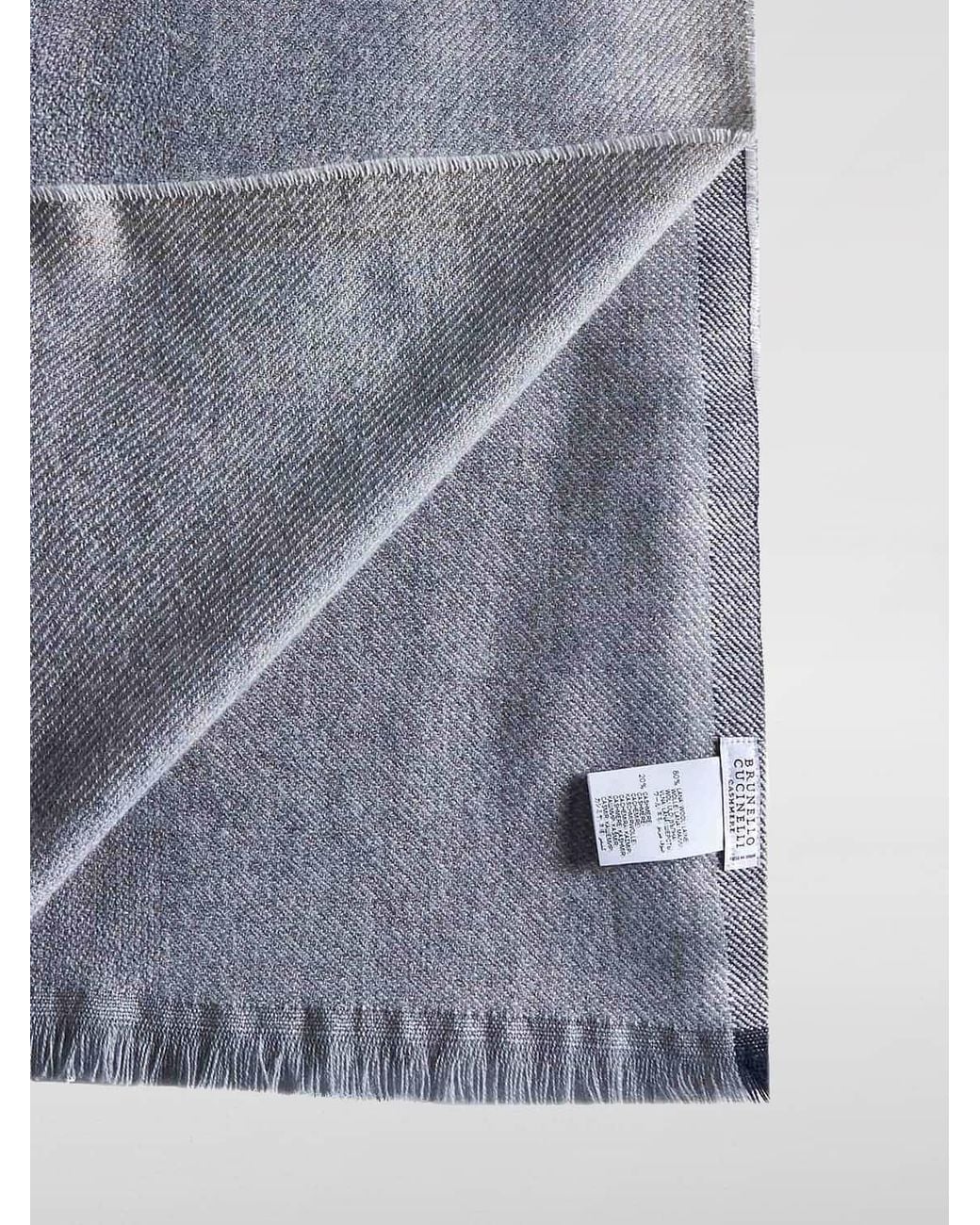 Sciarpa Di Lana E Cashmere di Brunello Cucinelli in Blue da Uomo