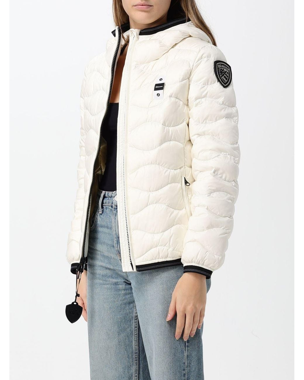 Blauer Natural Camelia Slim Fit Short Down Jacket With Shearling Hood