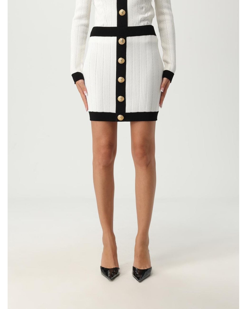Balmain White Skirt