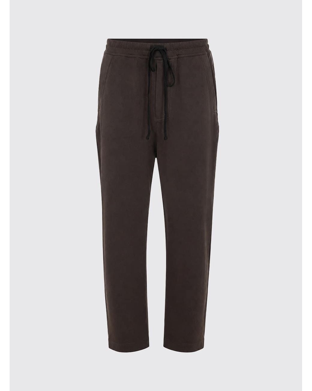 Thom Krom Brown Stretch Cotton Jogging Trousers With Drawstring Waist for men
