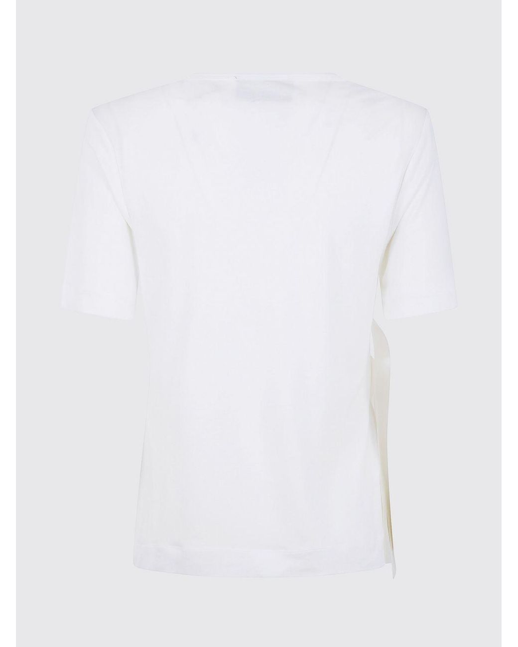Simone Rocha White Lyocell T-Shirt With Bow