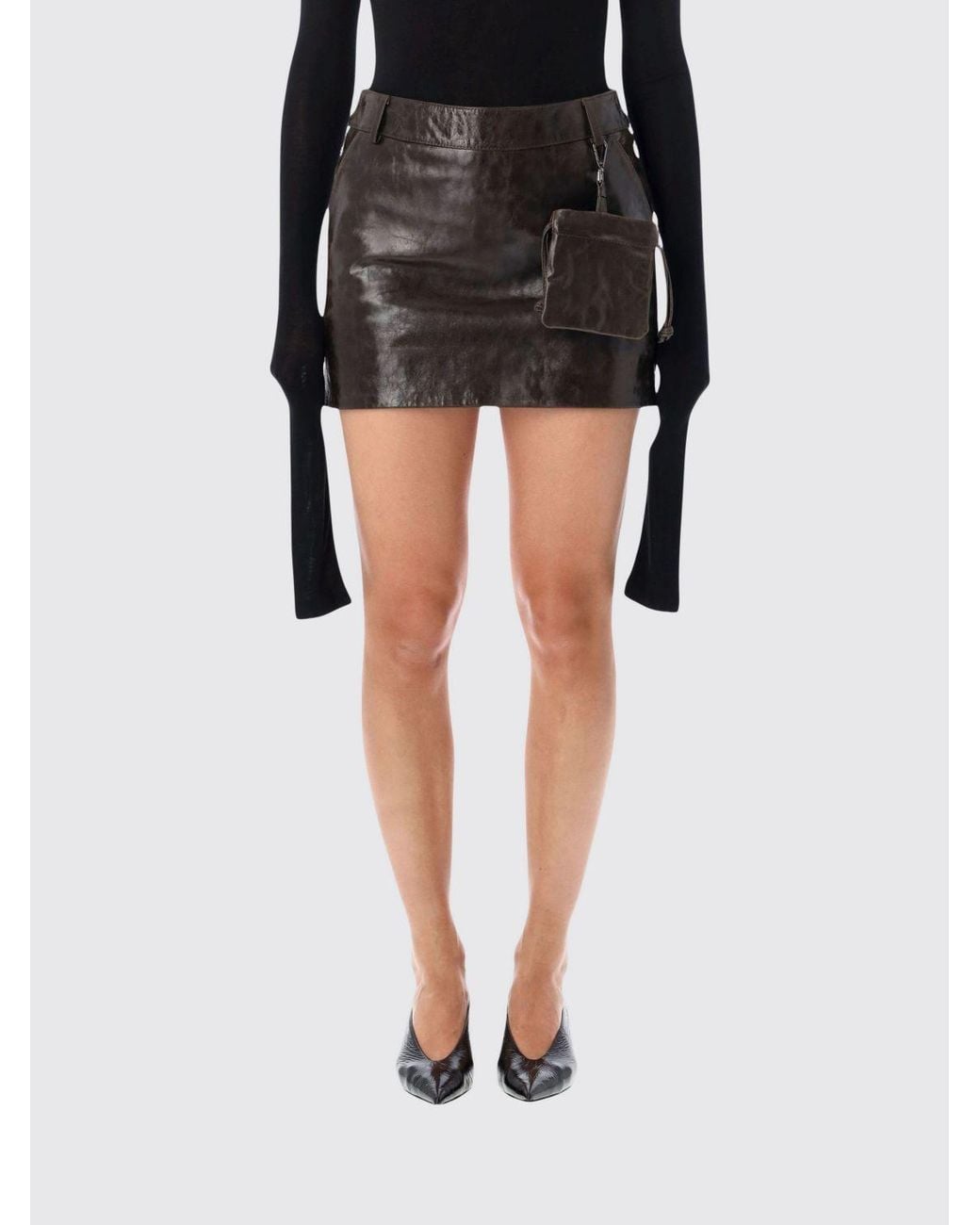 THE GARMENT Black Pencil Mini Skirt